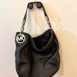 Michael Kors Black Leather Shoulder Purse